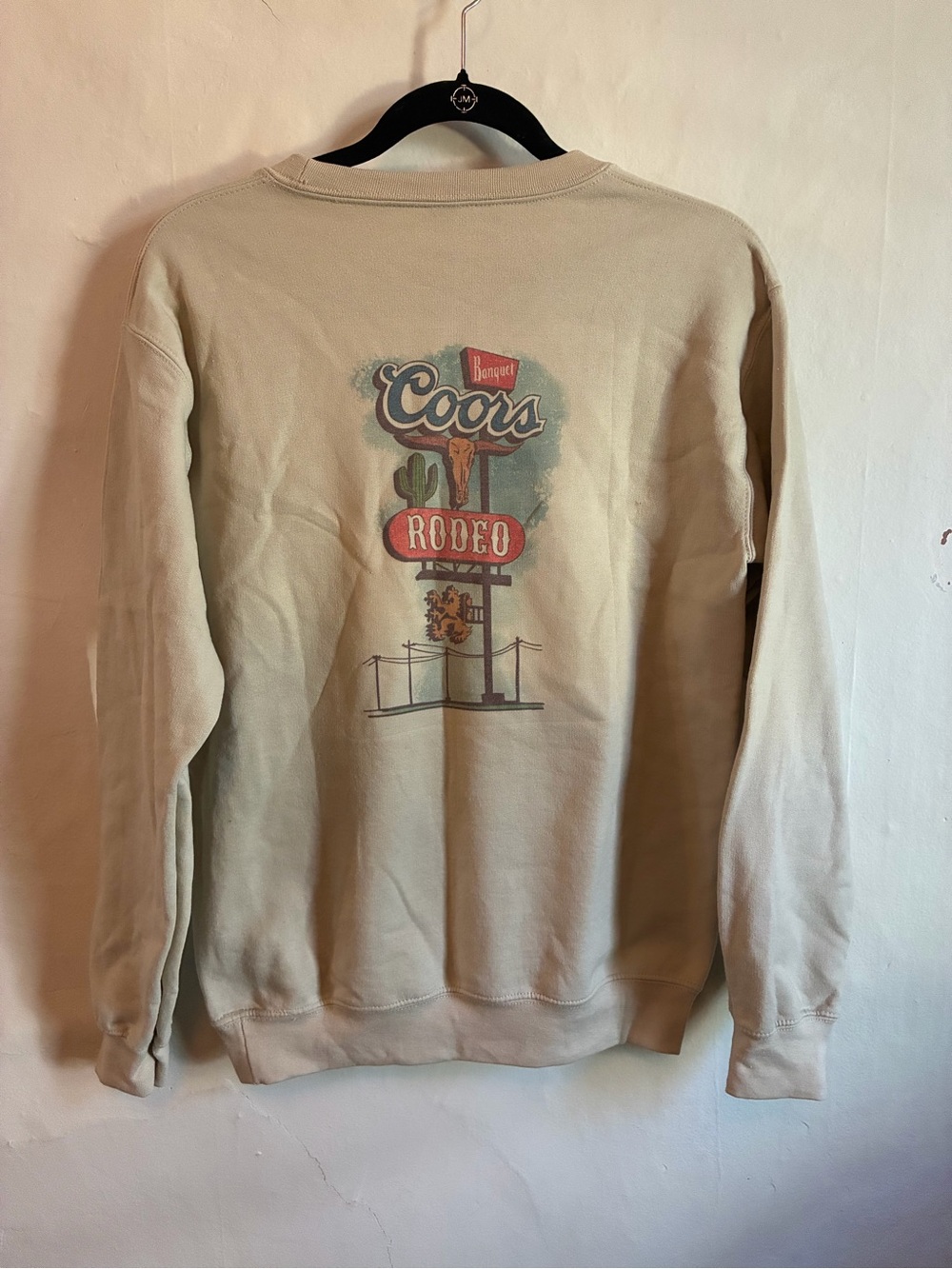 Coors cowboy fleece lined sweater